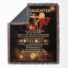 To My Daughter Softball Blanket – Daughter Gift from Mom, Inspirational Baseball Woven Throw Stunning Gift Store