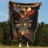To My Daughter Softball Blanket – Daughter Gift from Mom, Inspirational Baseball Woven Throw Stunning Gift Store