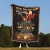 To My Daughter Softball Blanket – Daughter Gift from Mom, Inspirational Baseball Woven Throw Stunning Gift Store