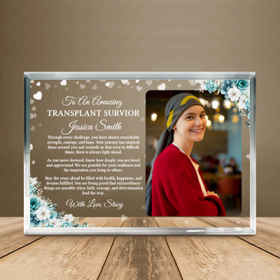 Custom Transplant Survivor Acrylic Plaque, Personalized Transplant Survivor Gift Acrylic, Organ Transplant Warrior Gift, Organ Transplant Warrior Gift