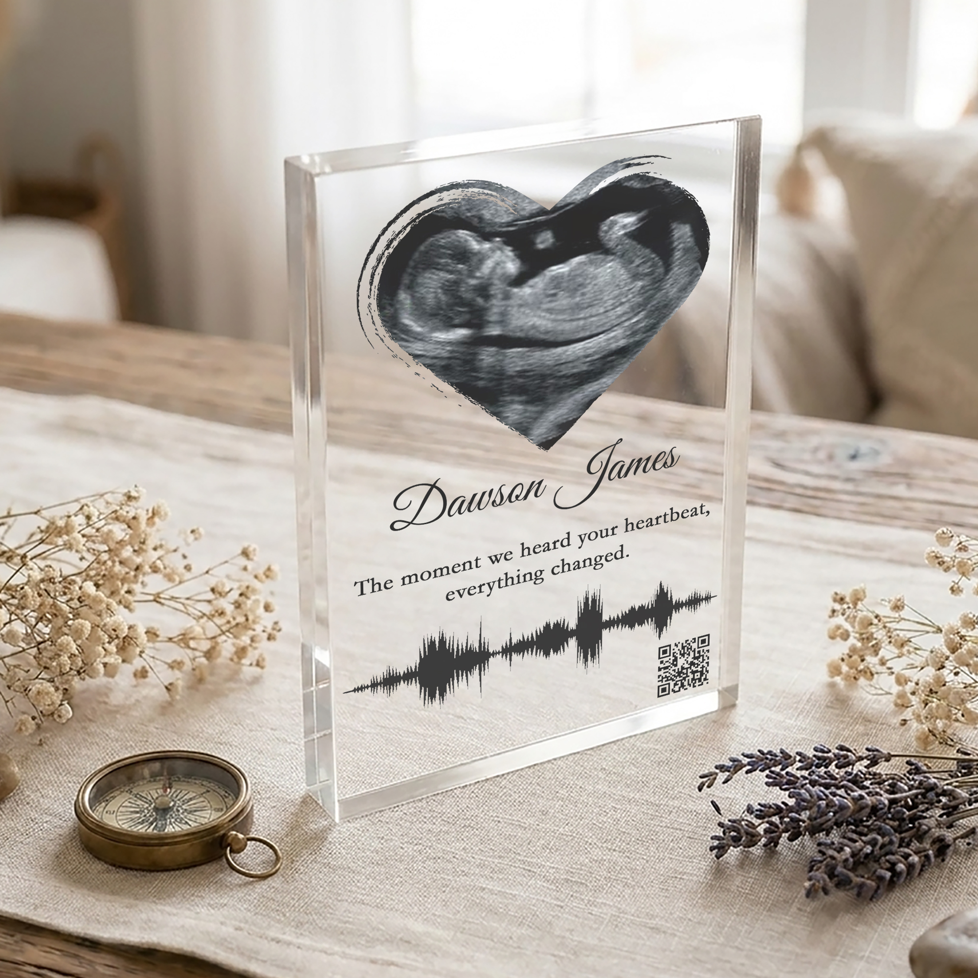 Ultrasound Heartbeat Acrylic Plaque, Custom Baby Sonogram Keepsake, Upload QR Code, Baby Shower Gift, Gift For New Parent, First Mom Gift, First Dad Gift 1 Ultrasound Heartbeat Acrylic Plaque, Custom Baby Sonogram Keepsake, Upload QR Code, Baby Shower Gift, Gift For New Parent, First Mom Gift, First Dad Gift