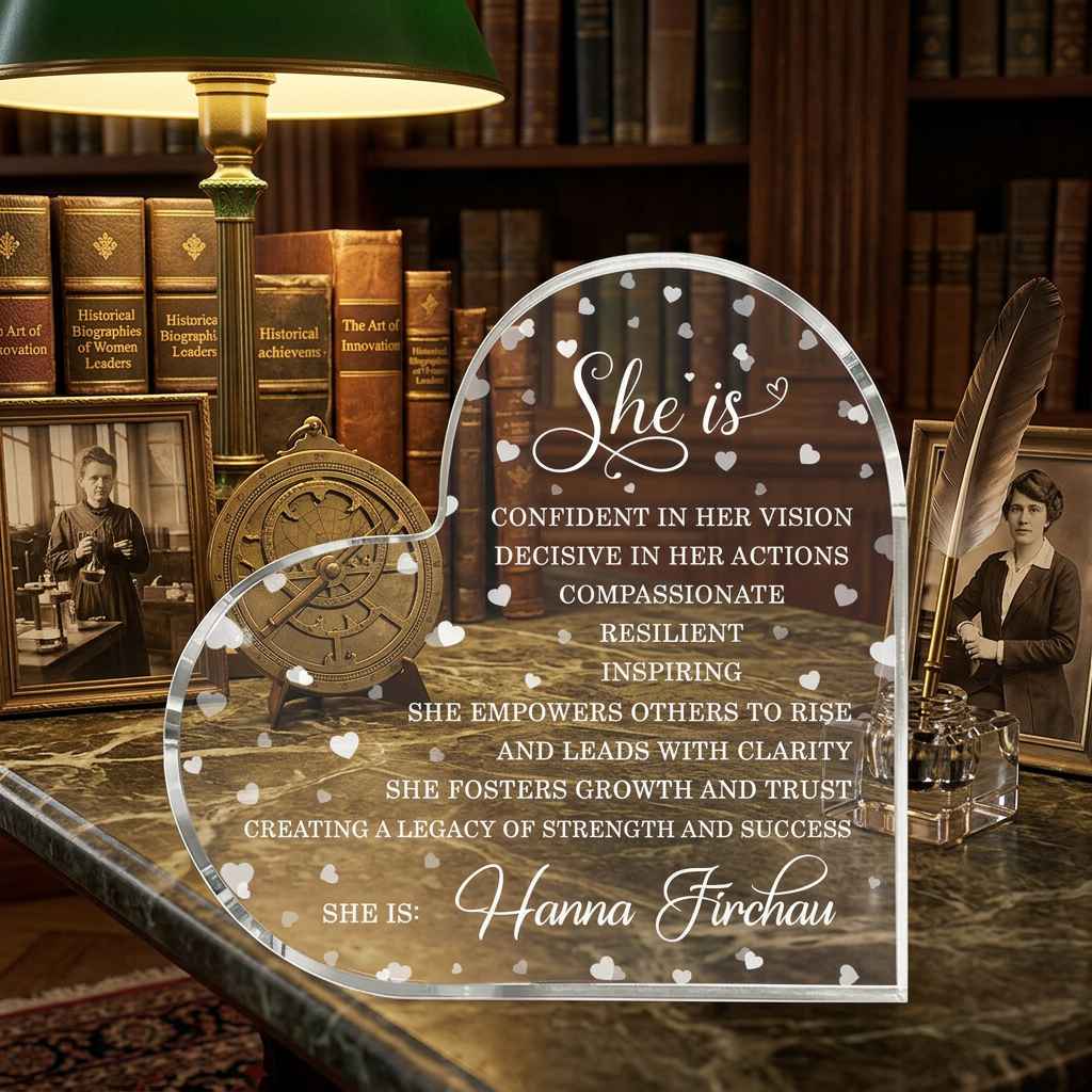 Custom She Is Acrylic Plaque, Personalized Gift for Bosses, Gift for Coworkers, Inspirational Desk Accessory for Leader, Custom Gift Mentor or Colleague 1 Custom She Is Acrylic Plaque, Personalized Gift for Bosses, Gift for Coworkers, Inspirational Desk Accessory for Leader, Custom Gift Mentor or Colleague