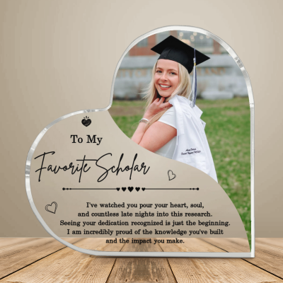 Custom Scholar Gift Idea, To My Favorite Scholar Photo Gift, Personalized Graduation Gift for Her, Master Phd Milestone Gift, University Graduation Gift