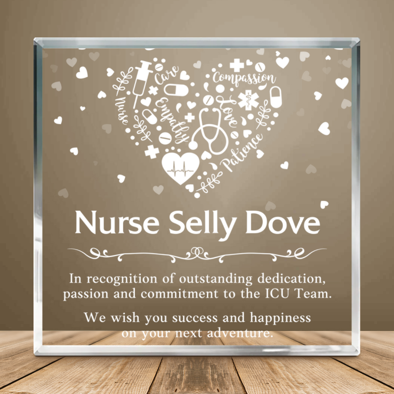Custom Nurse Thank You Award Block, Personalized Acrylic Plaque for Nurse, Nurse Appreciation Week Gift, Healthcare Worker Appreciation Gift, Registered Nurse Thank You Gift