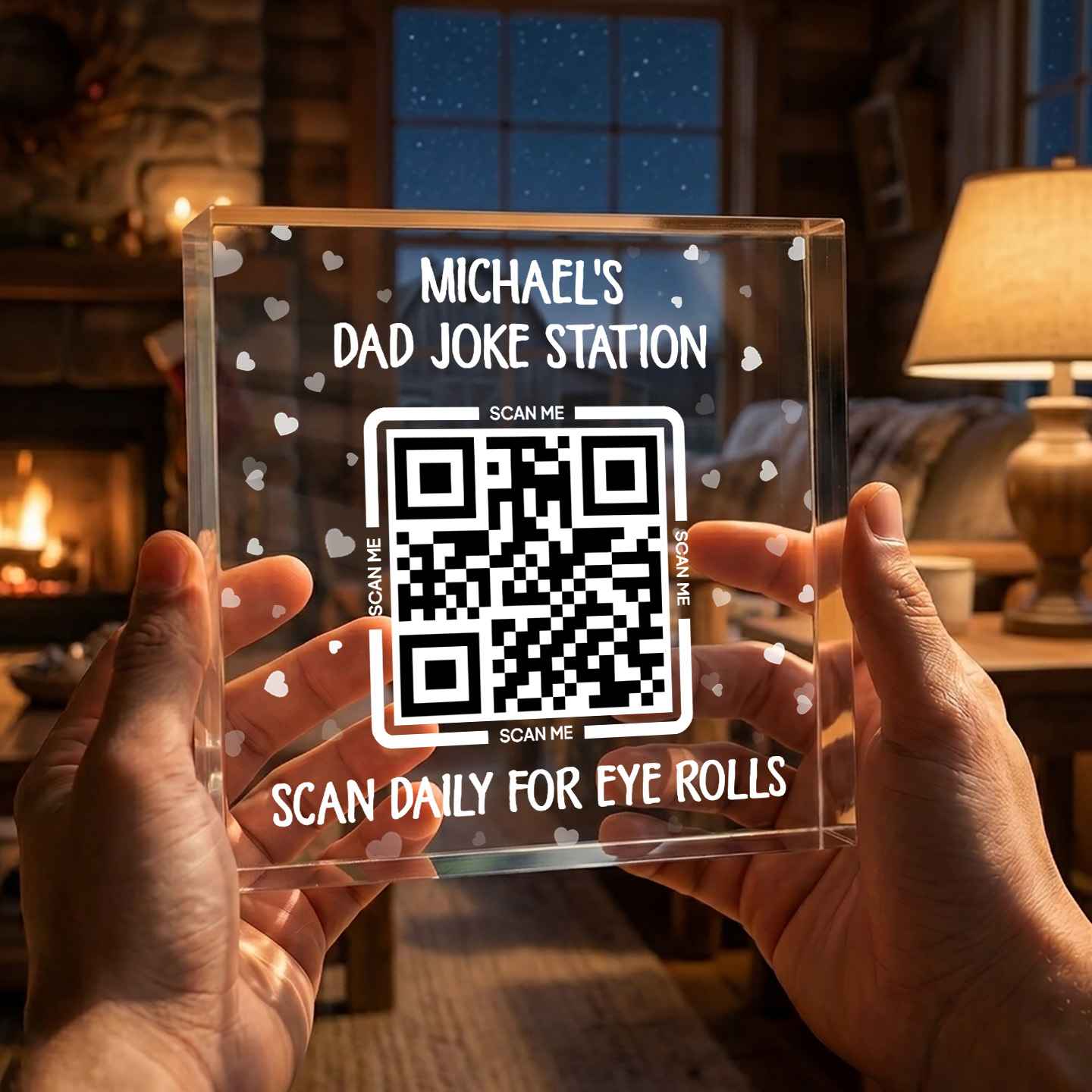 Custom Dad Joke Station QR Code Plaque, Personalized Father's Day Gift, Scan Daily For Eye Rolls Sign, Funny Acrylic Gift for Dad, Funny Father Birthday Gift, 1 Custom Dad Joke Station QR Code Plaque, Personalized Father's Day Gift, Scan Daily For Eye Rolls Sign, Funny Acrylic Gift for Dad, Funny Father Birthday Gift,