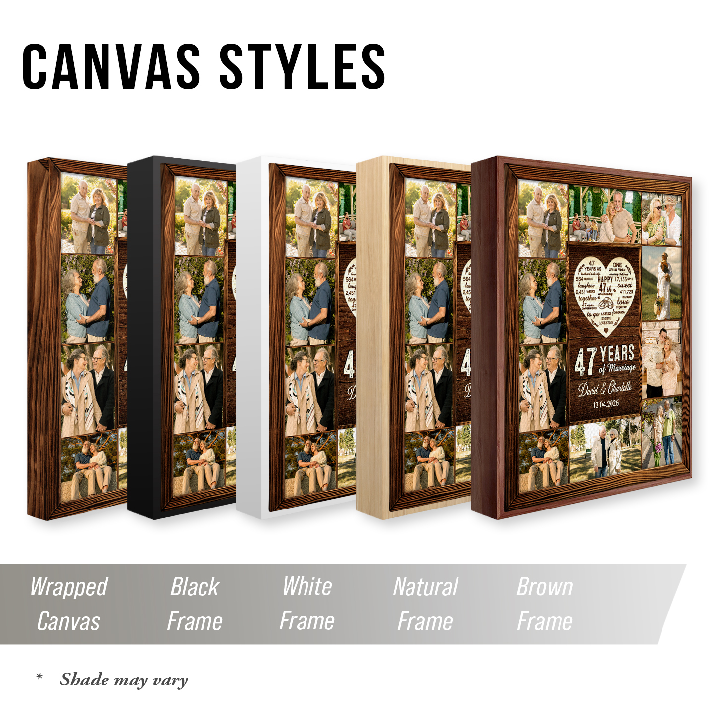 47th Year Anniversary Gift, 47th Wedding Anniversary Gift, Custom 47 Year Photo Collage Canvas Print, 47th Anniversary Gift for Her and Him 1 47th Year Anniversary Gift, 47th Wedding Anniversary Gift, Custom 47 Year Photo Collage Canvas Print, 47th Anniversary Gift for Her and Him