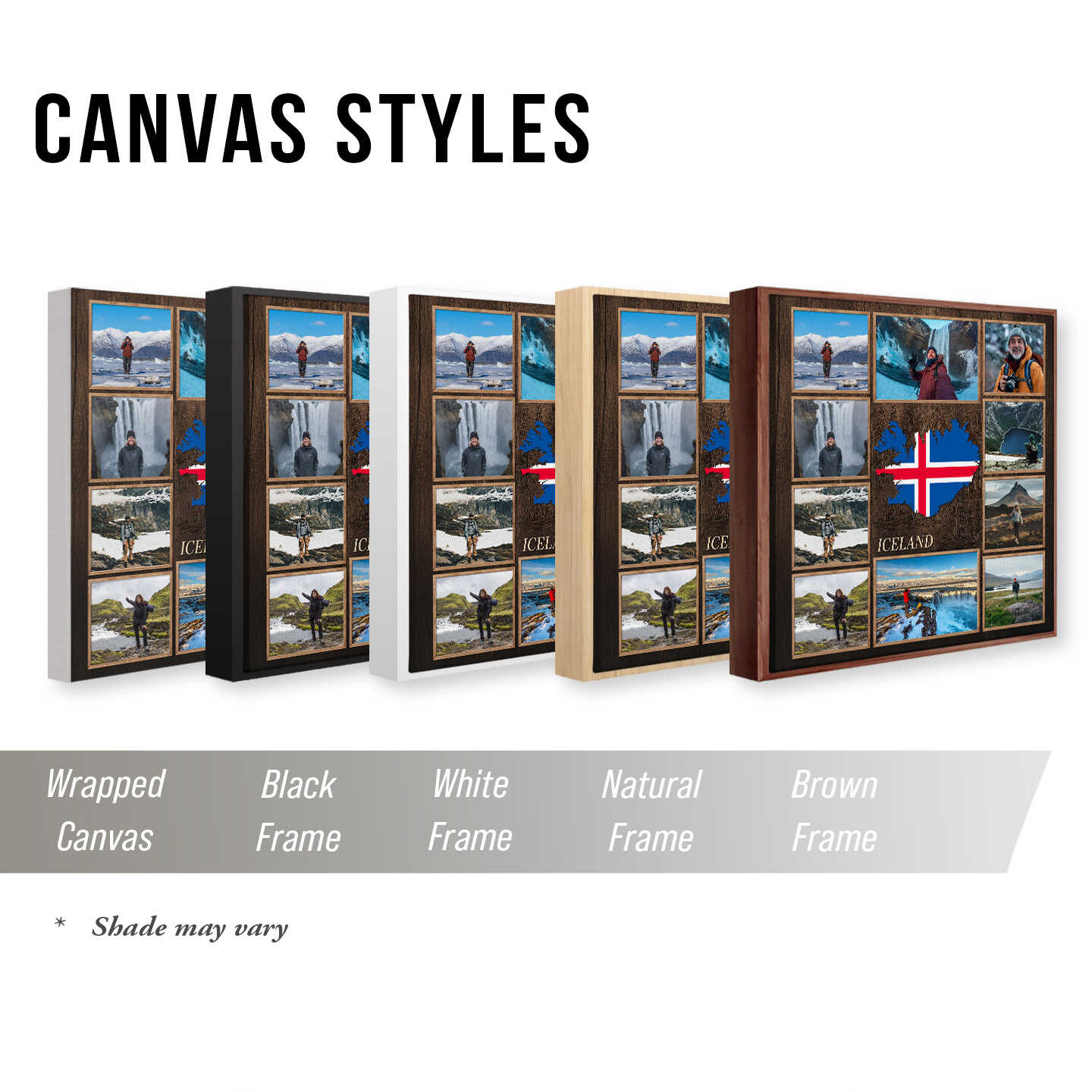 Iceland Travel Photo Collage Canvas, Custom Iceland Vacation Photo Collage, Iceland Travel Memory, Iceland Vacation Keepsake, Iceland Honeymoon Gift 1 Iceland Travel Photo Collage Canvas, Custom Iceland Vacation Photo Collage, Iceland Travel Memory, Iceland Vacation Keepsake, Iceland Honeymoon Gift