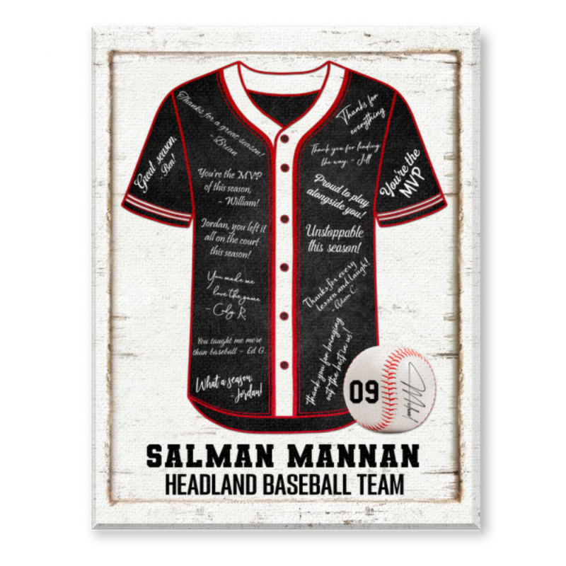 Custom Baseball Jersey Guest Book, End of Season Baseball Team Gifts, Custom Baseball Coach Thank You Gift, Personalized Baseball Player Gift