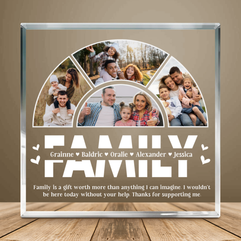 Personalized Family Gift Acrylic, Custom Acrylic Photo Block, Custom Family Photo Plaque, Personalized Gift for Parents, Housewarming Gift