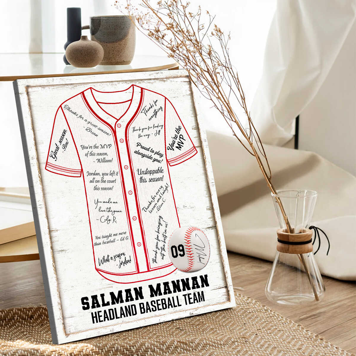 Custom Baseball Jersey Guest Book, End of Season Baseball Team Gifts, Custom Baseball Coach Thank You Gift, Personalized Baseball Player Gift