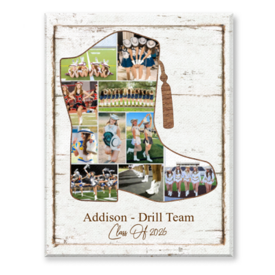 Personalized Dance Team Photo Collage Canvas, Custom Drill Team Graduation Gift, High School Dance Senior Gift, Graduation Memory Keepsake