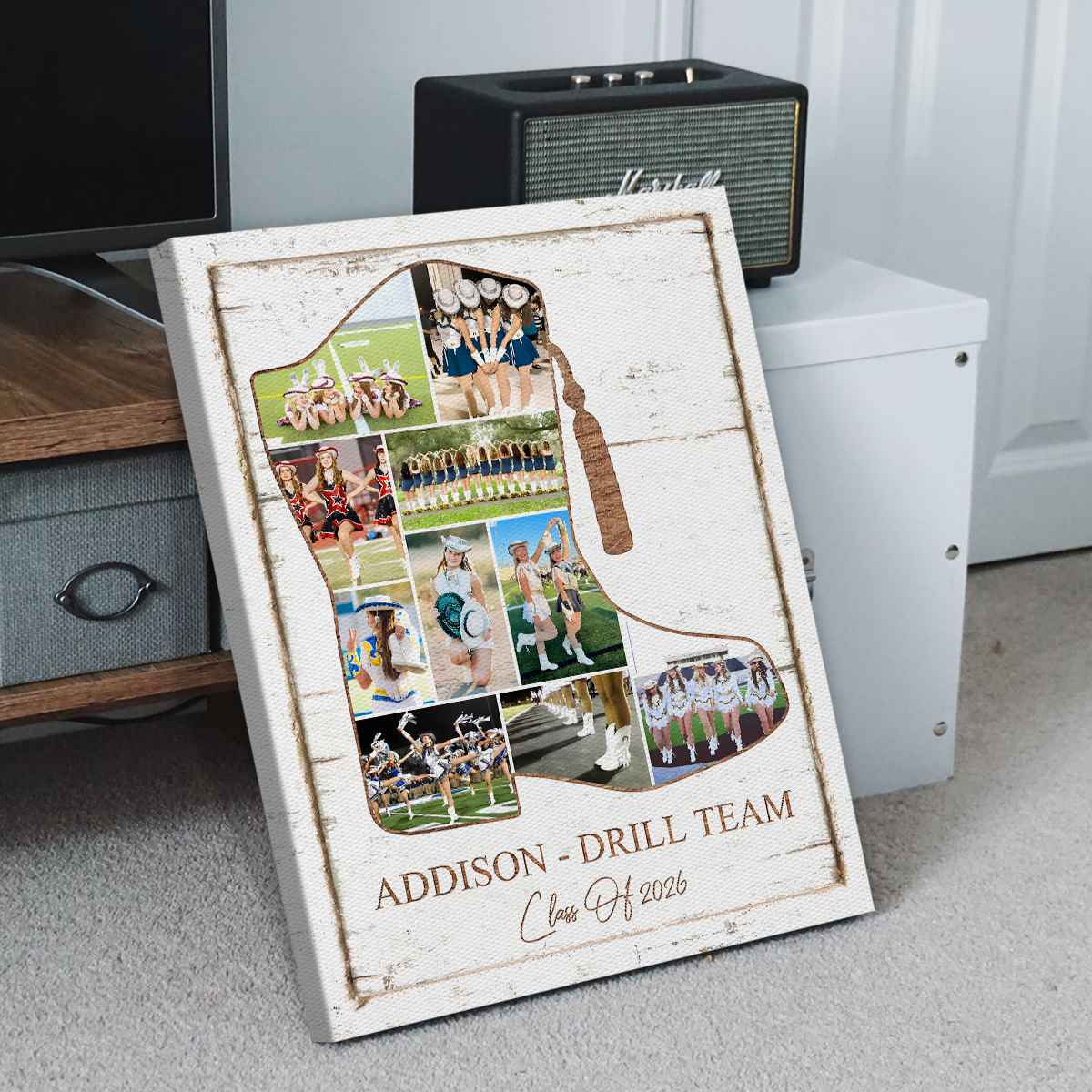 Personalized Dance Team Photo Collage Canvas, Custom Drill Team Graduation Gift, High School Dance Senior Gift, Graduation Memory Keepsake
