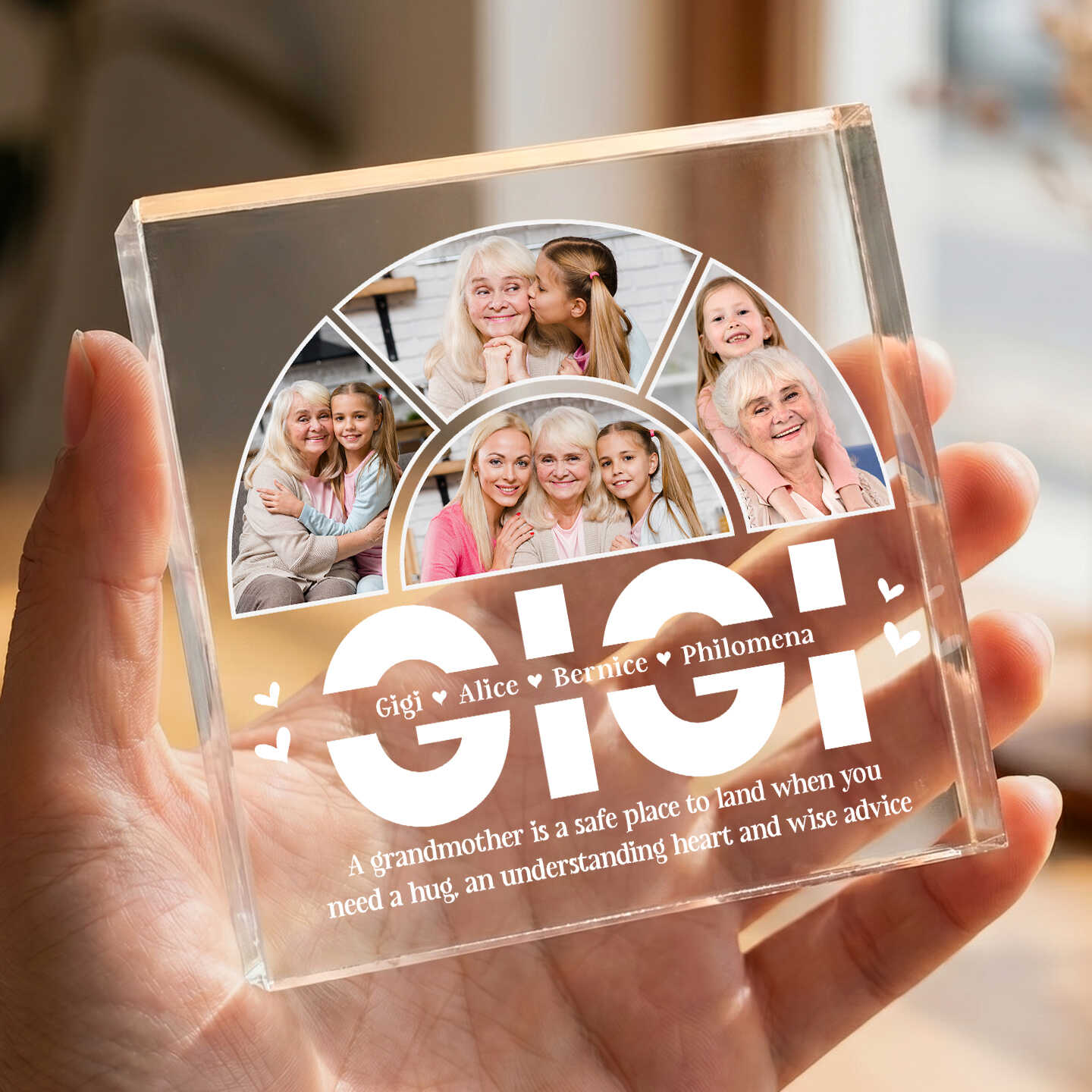 Custom Grandma Photo Gift, Personalized Gigi Gift, Gigi Birthday Gift, Best Grandma Ever Plaque, Gift for Grandmother from Grandkids