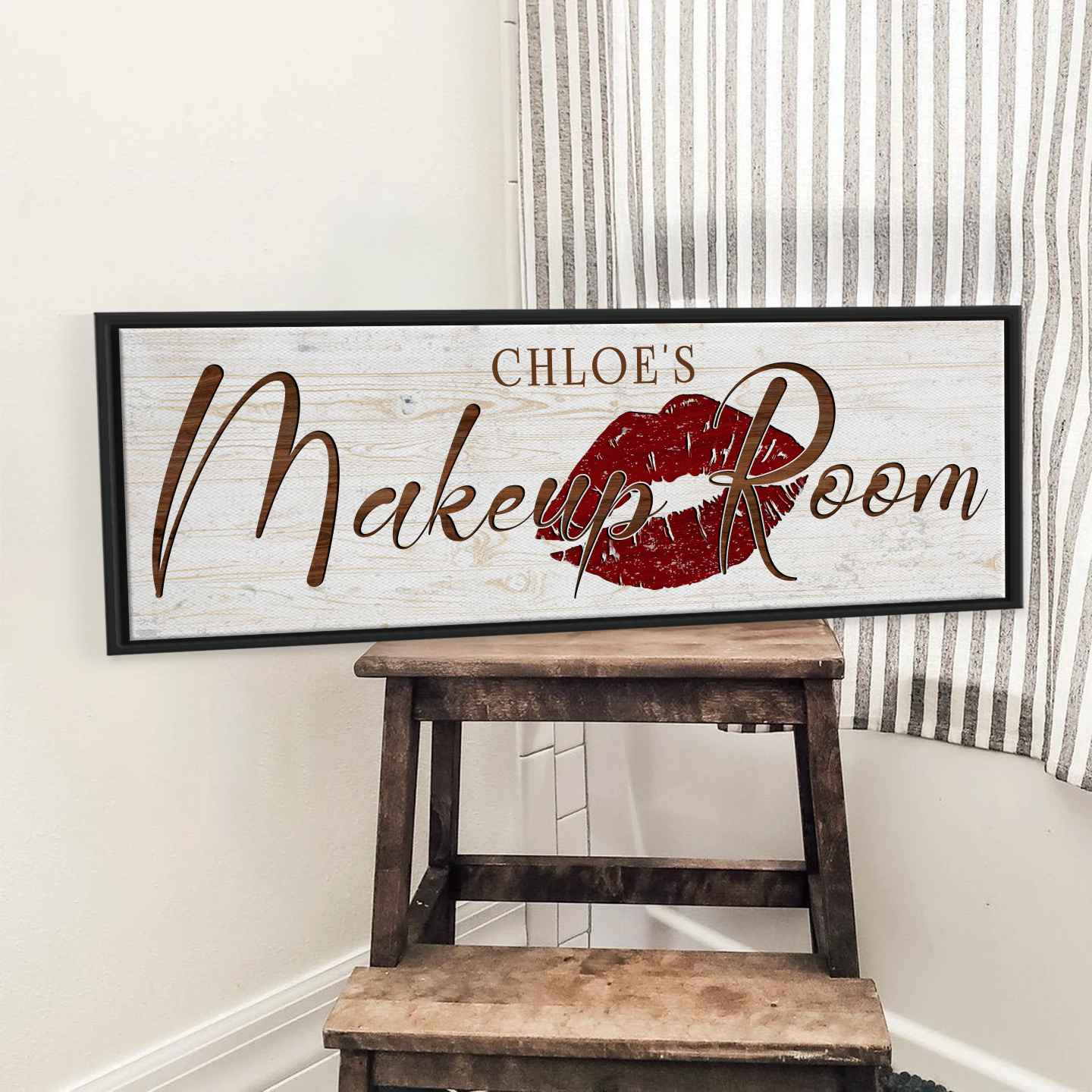 Personalized Makeup Room Sign Canvas, Personalized Vanity Wall Art, Gift For Makeup Artist, Vintage Beauty Room Wall Hanging, Girl Room Wall Decor 1 Personalized Makeup Room Sign Canvas, Personalized Vanity Wall Art, Gift For Makeup Artist, Vintage Beauty Room Wall Hanging, Girl Room Wall Decor