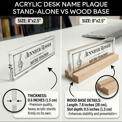 Desk Name Plate for Music Teacher, Personalized Teacher Appreciation Gift, Music Instructor Gift, Personalized Music Teacher Nameplate, Graduation Gift for Music Major