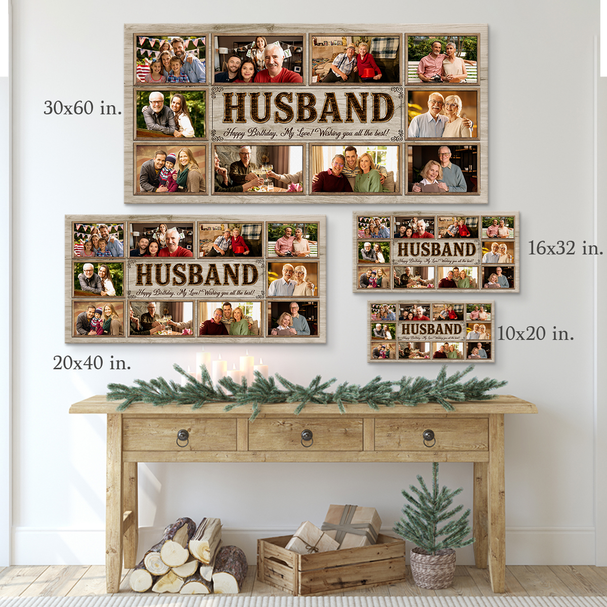 Personalized Husband Birthday Gift, Custom Husband Photo Collage Canvas Wall Art, Birthday Gift for Husband from Wife, Husband Gift 1 Personalized Husband Birthday Gift, Custom Husband Photo Collage Canvas Wall Art, Birthday Gift for Husband from Wife, Husband Gift