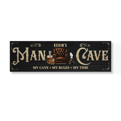 Man Cave Wall Art, Custom Rustic Man Cave Decor, Man Cave Sign, Rustic Bar Room Decor, Gift For Men, Home Bar Decor, Housewarming Gift