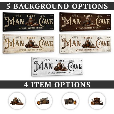 Man Cave Wall Art, Custom Rustic Man Cave Decor, Man Cave Sign, Rustic Bar Room Decor, Gift For Men, Home Bar Decor, Housewarming Gift