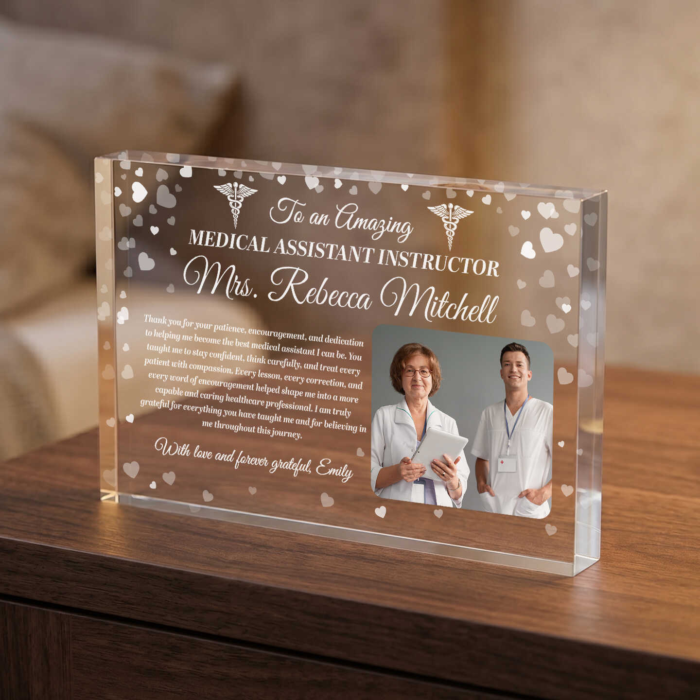 Medical Assistant Instructor Appreciation Plaque, Medical Assistant Instructor Gift, Teacher Thank You Gift