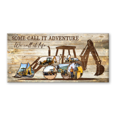 Backhoe Loader Gift for Dad, Backhoe Operator Gift, Construction Worker Gift for Dad, Heavy Equipment Decor, Contractor Garage Wall Art