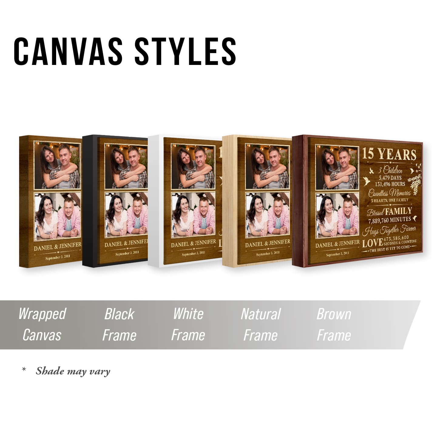 Personalized 15 Years Counting Canvas, Custom 15 Years Anniversary Photo Gift, 15th Anniversary Gift, Wedding Anniversary Gift 1 Personalized 15 Years Counting Canvas, Custom 15 Years Anniversary Photo Gift, 15th Anniversary Gift, Wedding Anniversary Gift