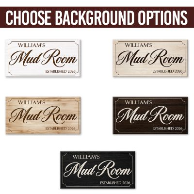 Personalized Mud Room Wall Sign, Custom Name Mudroom Decor, Rustic Farmhouse Wall Art, Custom Entryway Sign, Mudroom Gift