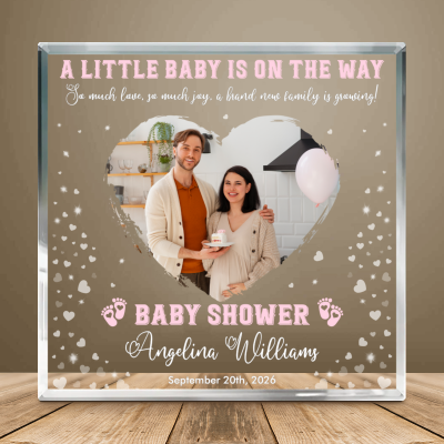 Personalized Baby Shower Acrylic Sign, Custom Baby Shower Welcome Sign, Pregnancy Announcement Gift, Baby Shower Keepsake, New Parent Gift