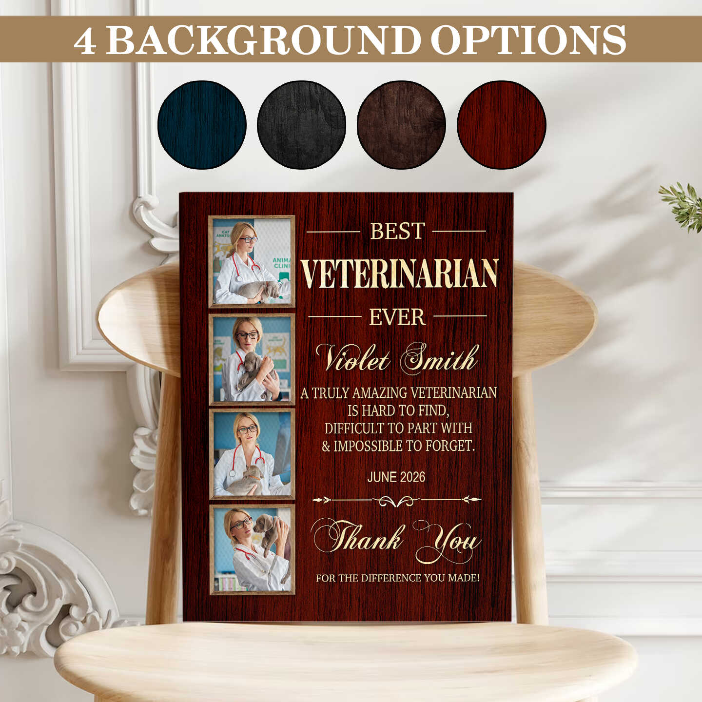 Vet Appreciation Gift, Veterinary Doctor Retirement & Farewell Thank You Gift, Personalized Veterinarian Canvas, Best Veterinarian Ever Photo Collage Gift 1 Vet Appreciation Gift, Veterinary Doctor Retirement & Farewell Thank You Gift, Personalized Veterinarian Canvas, Best Veterinarian Ever Photo Collage Gift
