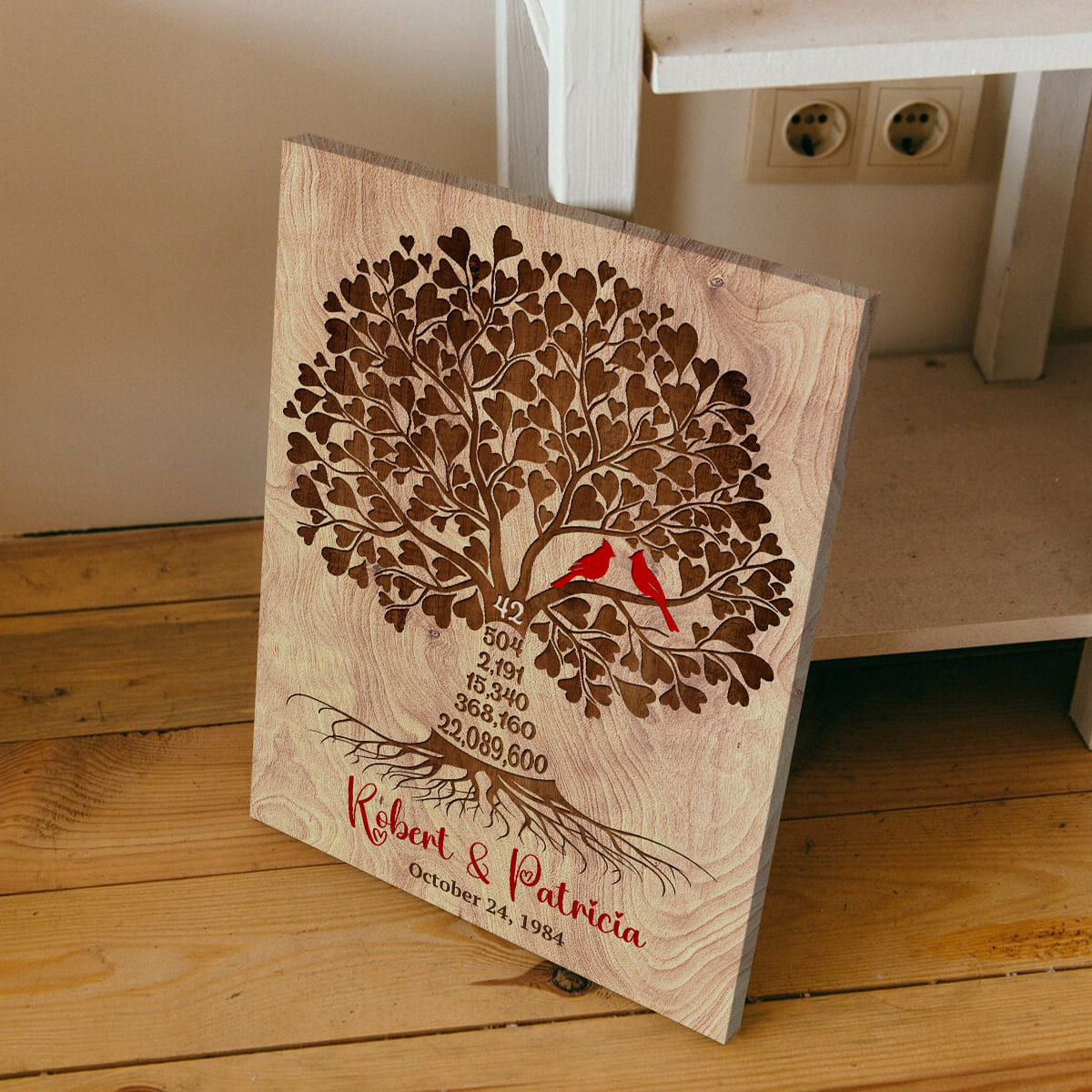 42nd Wedding Anniversary Gift for Parents, Personalized 42nd Anniversary Canvas, Tree of Life Wall Art, 42 Years Together Gift, Mom Dad Keepsake 1 42nd Wedding Anniversary Gift for Parents, Personalized 42nd Anniversary Canvas, Tree of Life Wall Art, 42 Years Together Gift, Mom Dad Keepsake
