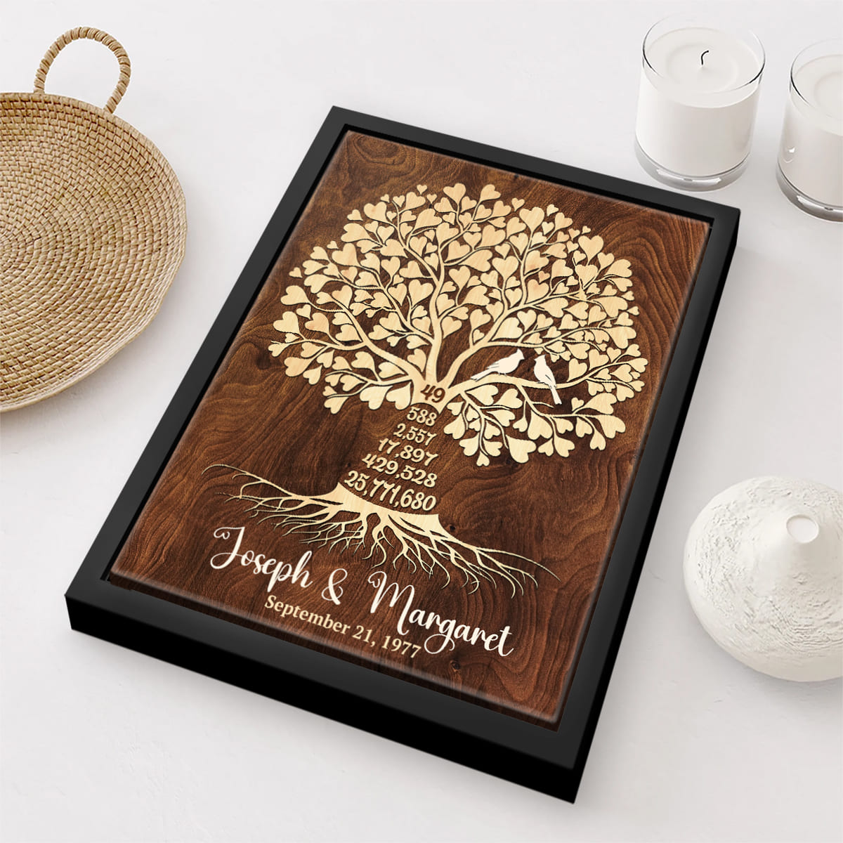 Personalized 49th Wedding Anniversary Gift for Wife, Custom 49th Wedding Anniversary Gift, Tree of Life Canvas, 49 Years Together Gift, Custom Names & Date 1 Personalized 49th Wedding Anniversary Gift for Wife, Custom 49th Wedding Anniversary Gift, Tree of Life Canvas, 49 Years Together Gift, Custom Names & Date
