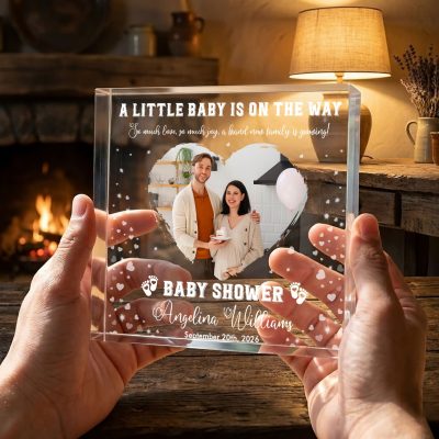 Personalized Baby Shower Acrylic Sign, Custom Baby Shower Welcome Sign, Pregnancy Announcement Gift, Baby Shower Keepsake, New Parent Gift