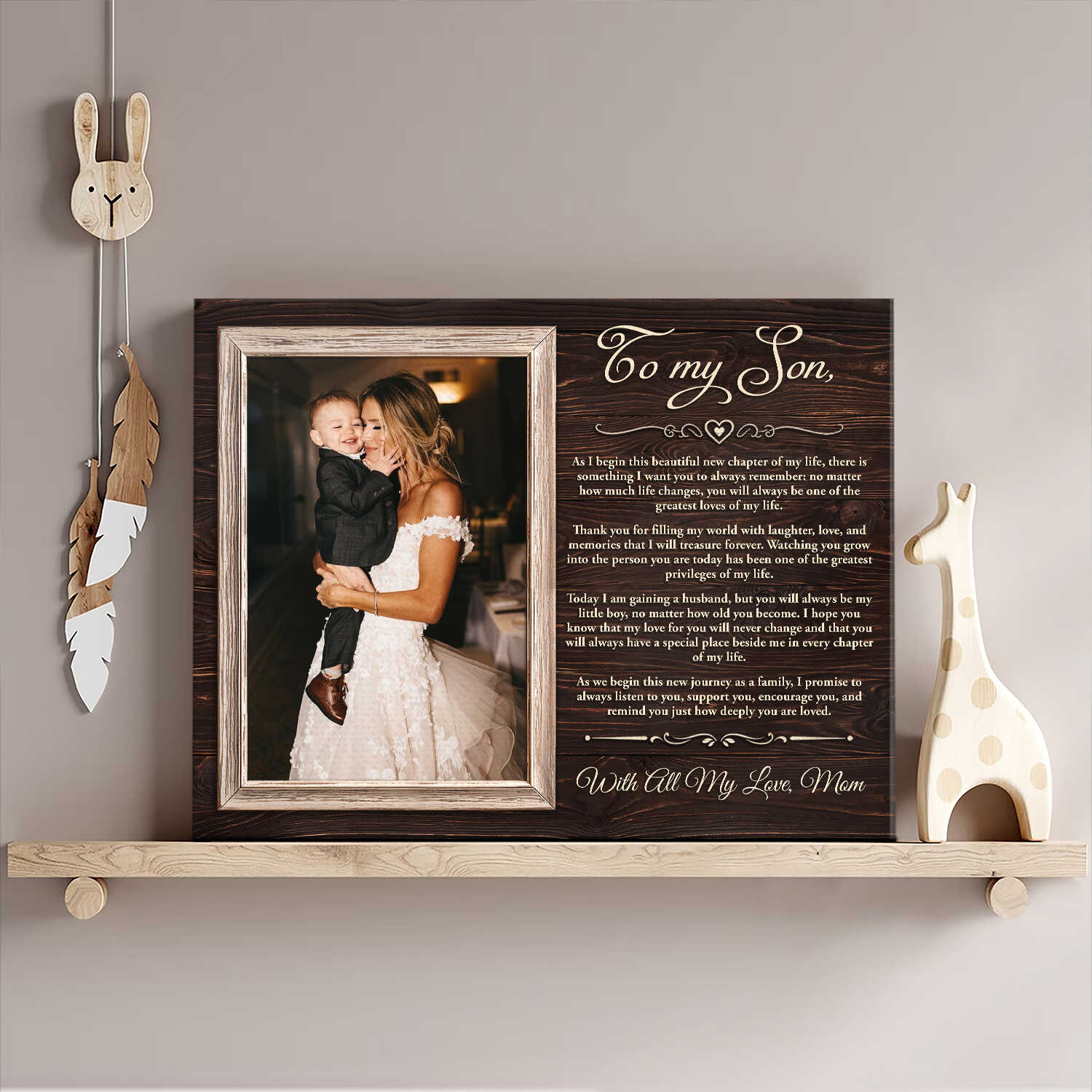 To My Son Gift from Mom, Wedding Gift from Bride to Son, Mother to Son Wedding Gift, Bride to Son Wedding Day Keepsake