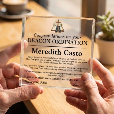 Personalized Deacon Ordination Gift, Deacon Ordination Plaque, New Deacon Gift, Deacon Appreciation Gift, Church Ministry Gift