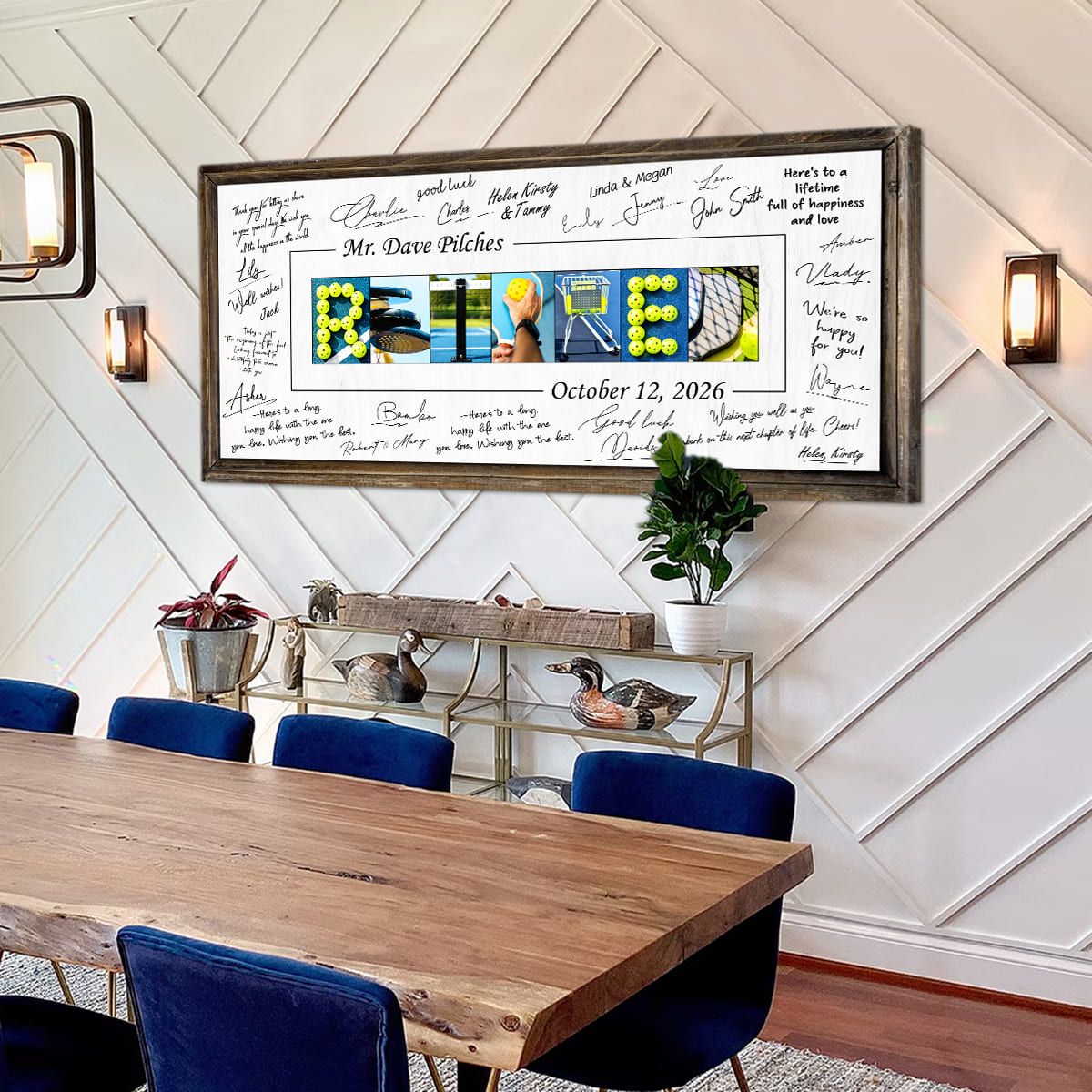 Personalized Pickleball Guestbook Canvas, Custom Pickleball Sign, Pickleball Coach Gift, Pickleball Player Gift, Pickleball Team Keepsake