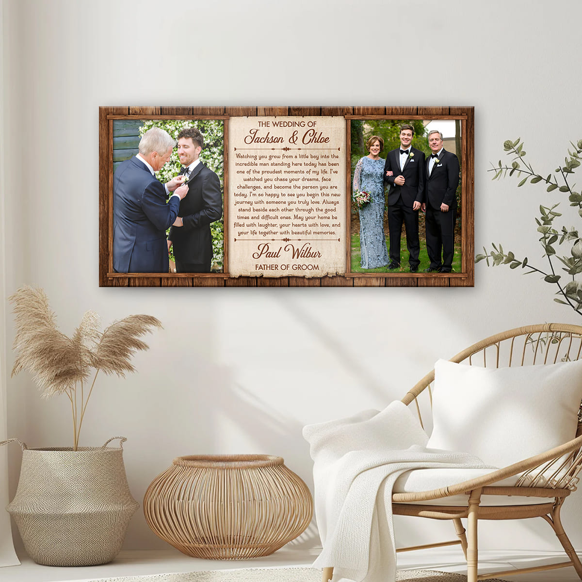 Wedding Toast From Father of the Groom, Custom Wedding Speech Gift for Spouse, Custom Wedding Gift for Couple, Wedding Day Memory