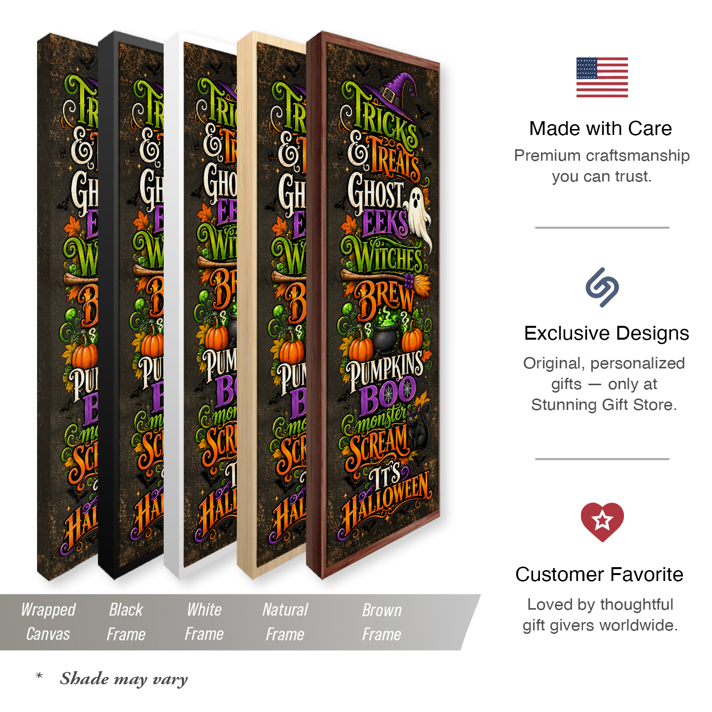 Halloween Vertical Canvas Wall Art, Trick or Treat Halloween Decor, Spooky Ghost Witch Pumpkin Wall Decor, Halloween Home Decor, Fall Party Decoration 1 Halloween Vertical Canvas Wall Art, Trick or Treat Halloween Decor, Spooky Ghost Witch Pumpkin Wall Decor, Halloween Home Decor, Fall Party Decoration