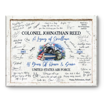 Personalized Air Force Retirement Guest Book, Custom Military Retirement Signature Sign, Air Force Retirement Party Decor, Veteran Farewell Gift