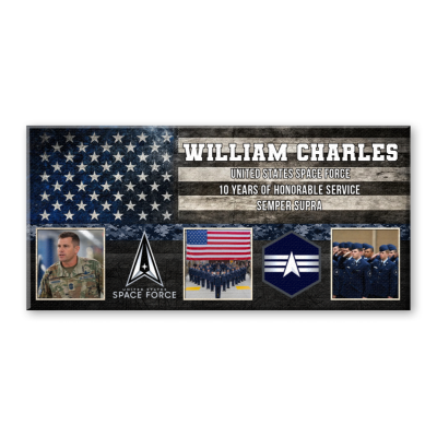 Personalized Space Force Retirement Canvas, US Space Force Gift, Custom Department Logo Wall Art, Space Force Retirement Gift, Military Appreciation Gift