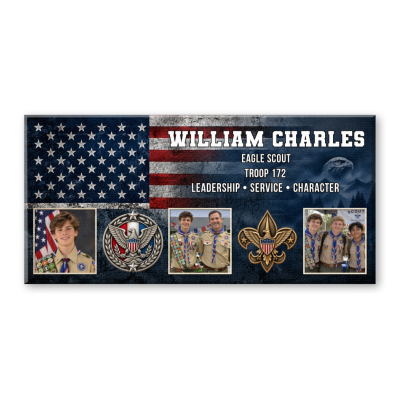Eagle Scout Canvas, Personalized Eagle Scout Gift, Custom Scout Logo Wall Art, Scout Achievement Keepsake, Eagle Scout Graduation Gift