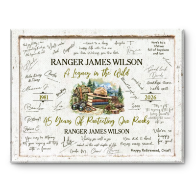 Park Ranger Retirement Guest Book, Custom Ranger Signature Sign, Years of Service Gift, National Park Retirement Party Decor, Ranger Farewell Gift