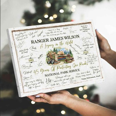 Park Ranger Retirement Guest Book, Custom Ranger Signature Sign, Years of Service Gift, National Park Retirement Party Decor, Ranger Farewell Gift