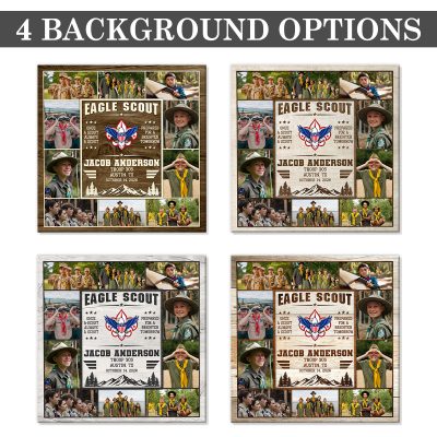 Personalized Eagle Scout Photo Collage, Custom Eagle Scout Gift, Scout Achievement Keepsake, Troop Gift, Graduation Gift