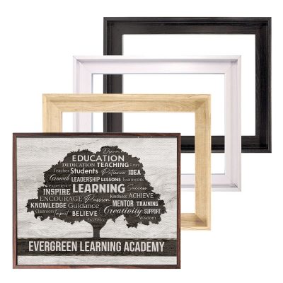 Custom Education Word Cloud Canvas, Personalized School Name Wall Art, Teacher Inspirational Quotes, Learning Academy Decor, Classroom Motivational Gift