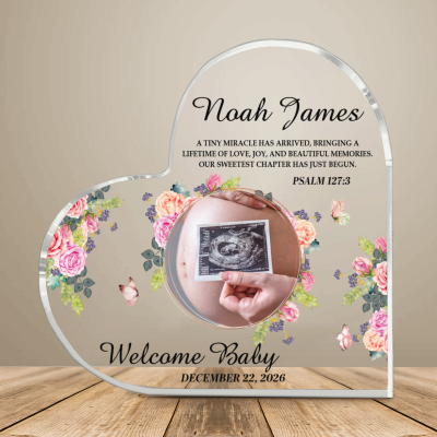 Personalized Pregnancy Announcement Gift, Custom Ultrasound Baby Keepsake, Welcome Baby Gift, Newborn Keepsake, Baby Shower Gift