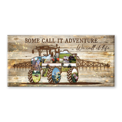 Personalized Crop Sprayer Gift, Custom Farm Photo Collage Canvas, Agricultural Sprayer Gift, Crop Sprayer Photo Canvas for Farmer, Farming Gift for Dad
