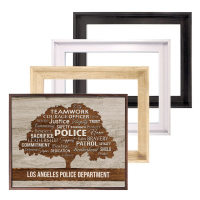 Personalized Police Officer Word Cloud Canvas, Custom Police Department Wall Art, Law Enforcement Appreciation Gift, Police Retirement Gift, Officer Office Decor