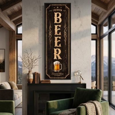 Personalized Beer Wall Sign, Beer Bar Decor, Rustic Hallway Wall Art, Custom Beer Sign, Beer Lover Gift, Man Cave Gift
