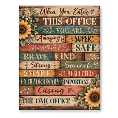 When You Enter This Office Canvas Wall Art, Personalized Therapist Sign, Counselor Gift, Psychologist Office Decor, Mental Health Professional Gift, Personalized Counselor Office Canvas
