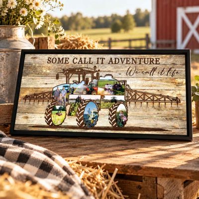 Personalized Crop Sprayer Gift, Custom Farm Photo Collage Canvas, Agricultural Sprayer Gift, Crop Sprayer Photo Canvas for Farmer, Farming Gift for Dad