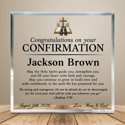 Confirmation Gift, Personalized Confirmation Gift for Boys, Catholic Confirmation Gift, Confirmation Keepsake, Christian Gift for Boy, Confirmation Day Gift